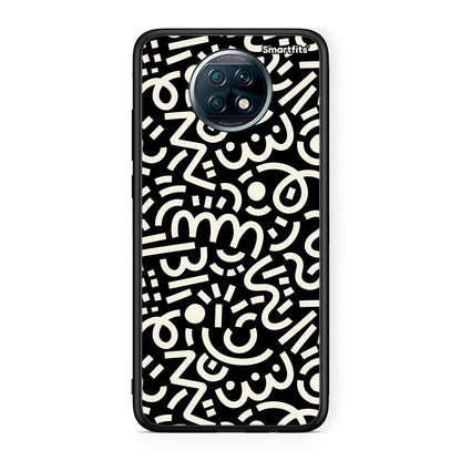 Xiaomi Redmi Note 9T Doodle Art Θήκη από τη Smartfits με σχέδιο στο πίσω μέρος και μαύρο περίβλημα | Smartphone case with colorful back and black bezels by Smartfits