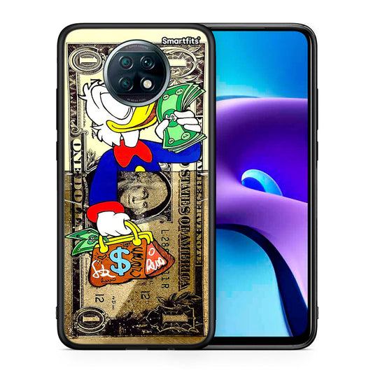 Θήκη Xiaomi Redmi Note 9T Duck Money από τη Smartfits με σχέδιο στο πίσω μέρος και μαύρο περίβλημα | Xiaomi Redmi Note 9T Duck Money case with colorful back and black bezels