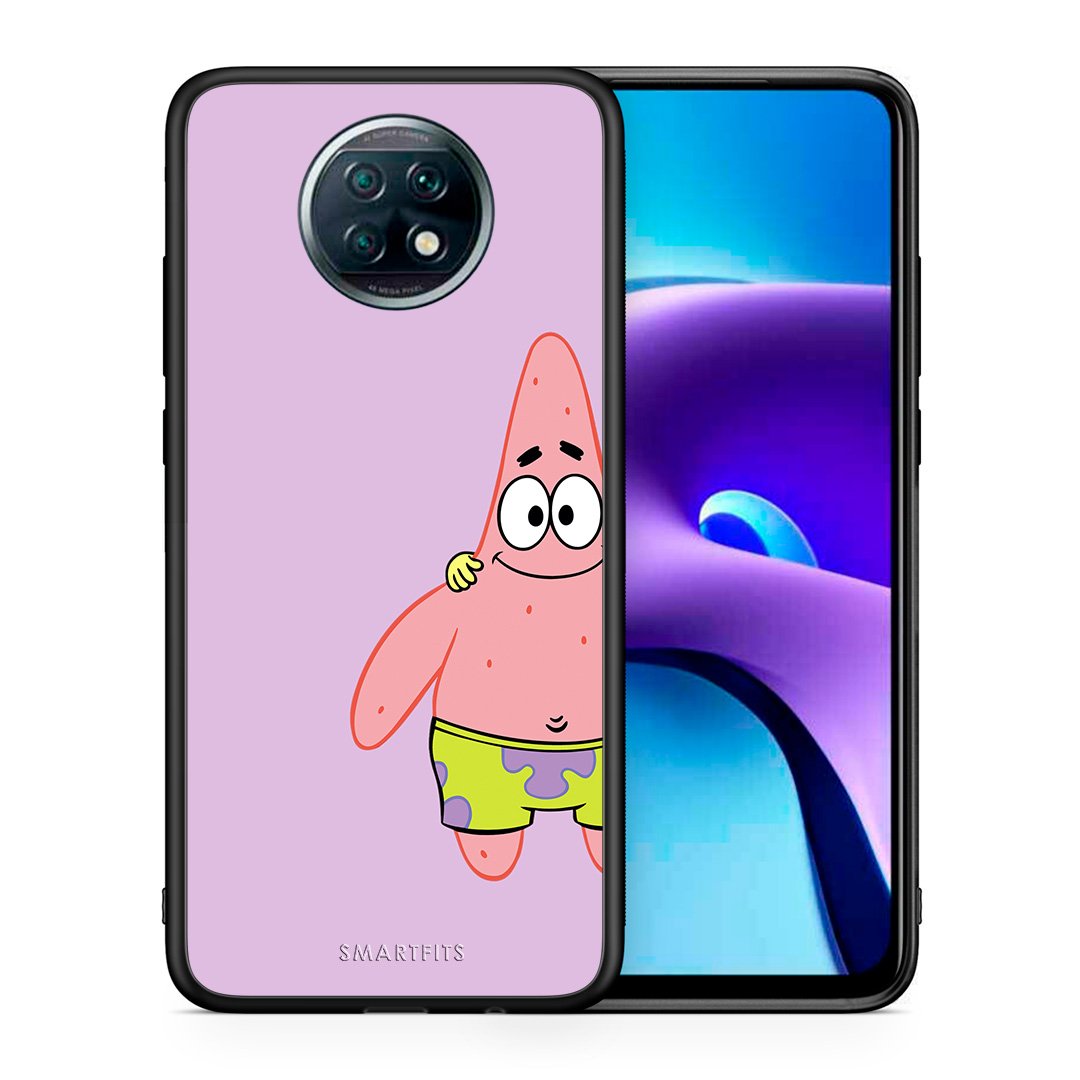 Θήκη Xiaomi Redmi Note 9T  Friends Patrick από τη Smartfits με σχέδιο στο πίσω μέρος και μαύρο περίβλημα | Xiaomi Redmi Note 9T  Friends Patrick case with colorful back and black bezels