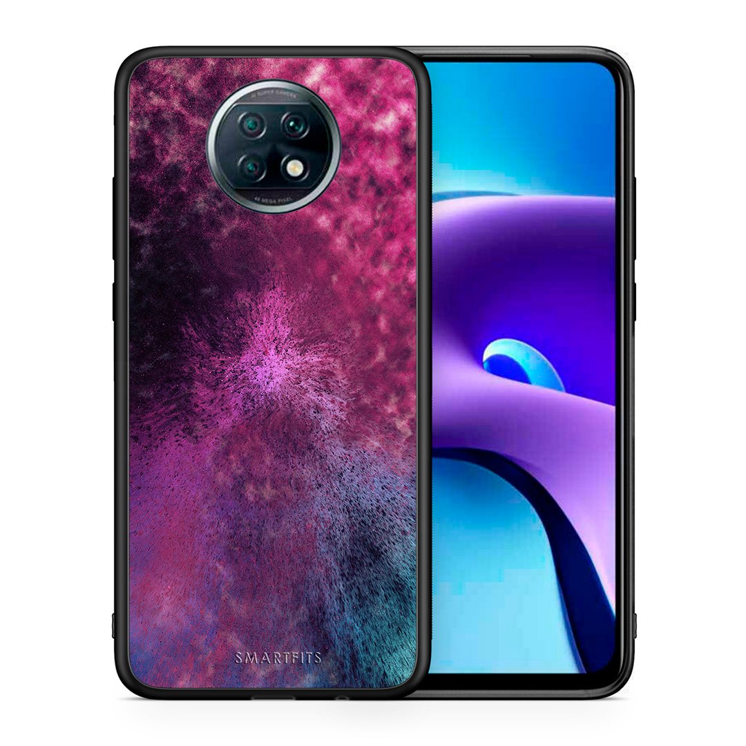 Θήκη Xiaomi Redmi Note 9T Aurora Galaxy από τη Smartfits με σχέδιο στο πίσω μέρος και μαύρο περίβλημα | Xiaomi Redmi Note 9T Aurora Galaxy case with colorful back and black bezels
