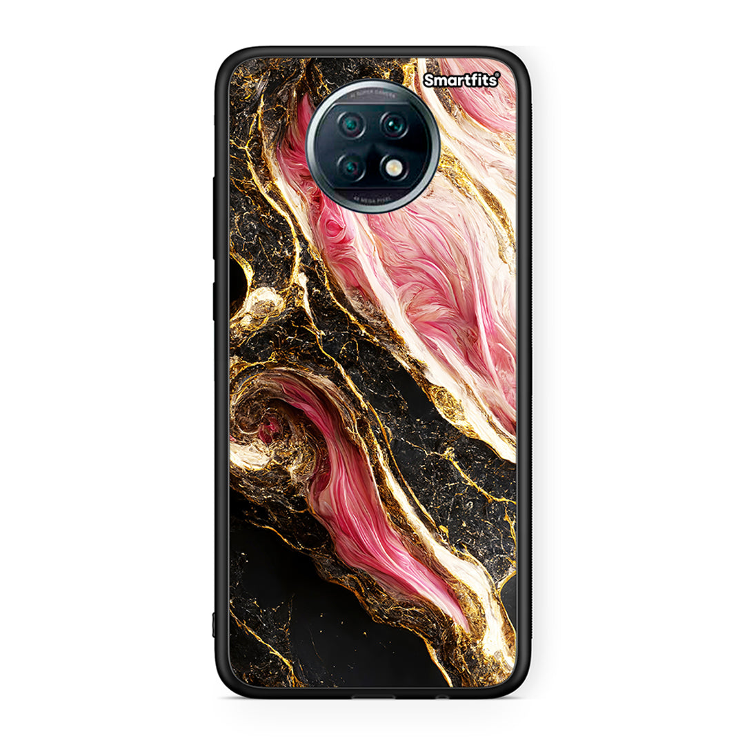 Xiaomi Redmi Note 9T Glamorous Pink Marble θήκη από τη Smartfits με σχέδιο στο πίσω μέρος και μαύρο περίβλημα | Smartphone case with colorful back and black bezels by Smartfits