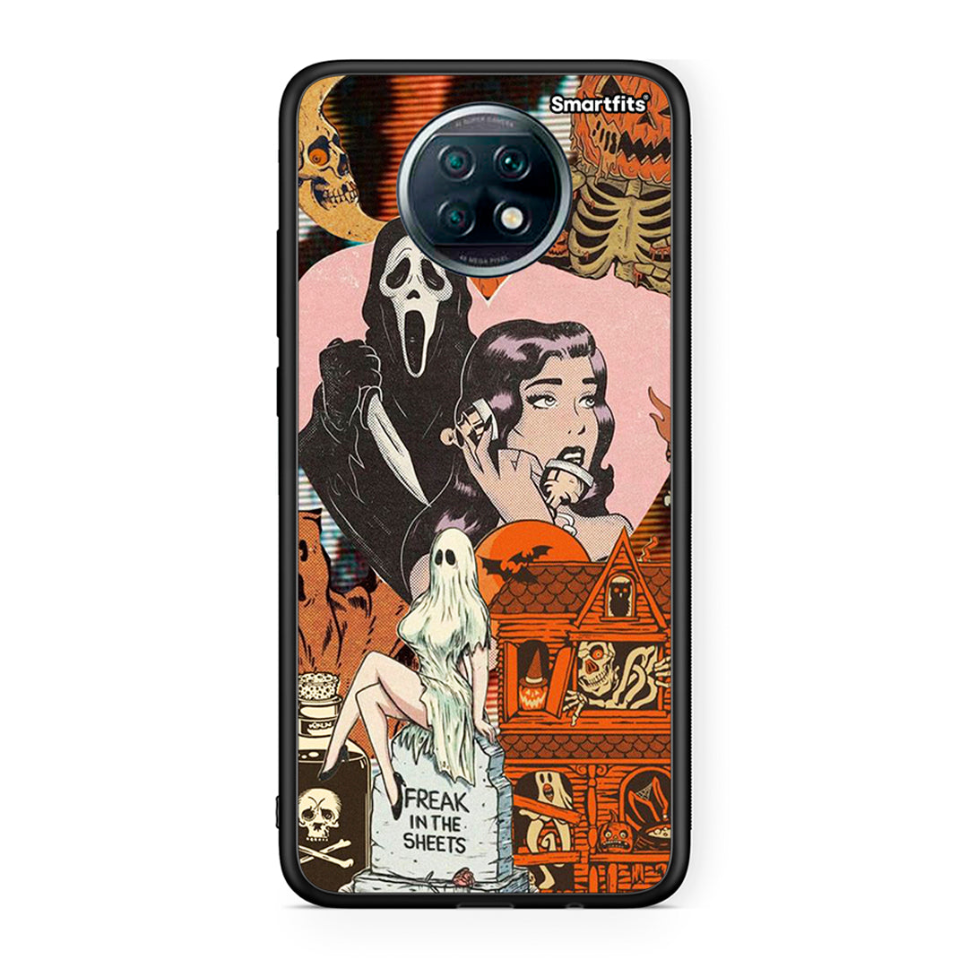 Xiaomi Redmi Note 9T Halloween Collage Θήκη από τη Smartfits με σχέδιο στο πίσω μέρος και μαύρο περίβλημα | Smartphone case with colorful back and black bezels by Smartfits