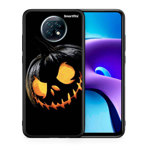 Θήκη Xiaomi Redmi Note 9T Halloween Scary Pumpkin από τη Smartfits με σχέδιο στο πίσω μέρος και μαύρο περίβλημα | Xiaomi Redmi Note 9T Halloween Scary Pumpkin case with colorful back and black bezels