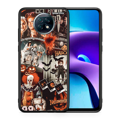 Θήκη Xiaomi Redmi Note 9T Halloween Spooky Season από τη Smartfits με σχέδιο στο πίσω μέρος και μαύρο περίβλημα | Xiaomi Redmi Note 9T Halloween Spooky Season case with colorful back and black bezels