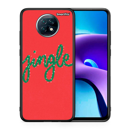 Θήκη Xiaomi Redmi Note 9T Jingle Xmas από τη Smartfits με σχέδιο στο πίσω μέρος και μαύρο περίβλημα | Xiaomi Redmi Note 9T Jingle Xmas case with colorful back and black bezels