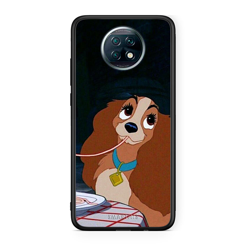 Xiaomi Redmi Note 9T Lady And Tramp 2 Θήκη Αγίου Βαλεντίνου από τη Smartfits με σχέδιο στο πίσω μέρος και μαύρο περίβλημα | Smartphone case with colorful back and black bezels by Smartfits