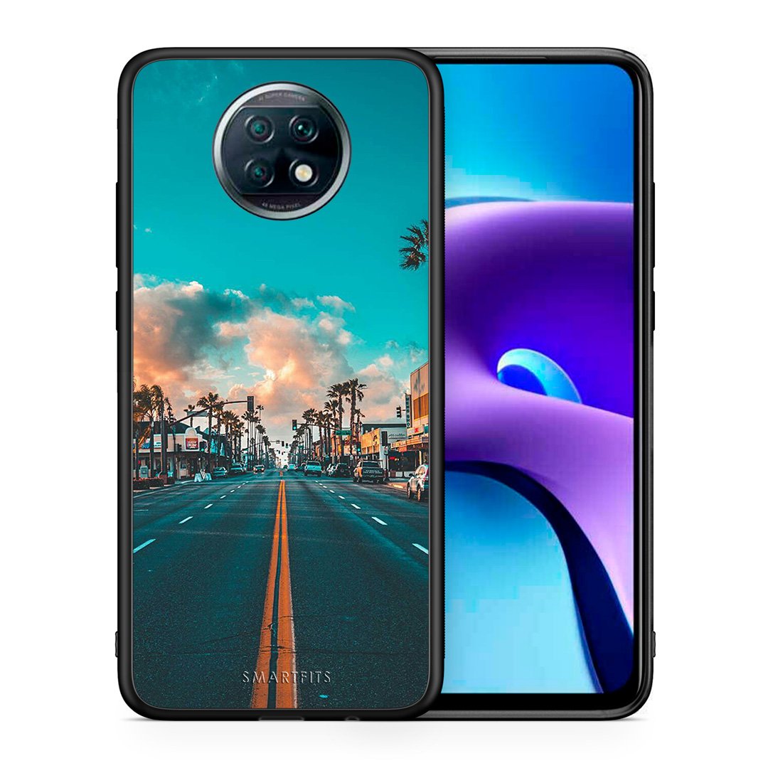 Θήκη Xiaomi Redmi Note 9T City Landscape από τη Smartfits με σχέδιο στο πίσω μέρος και μαύρο περίβλημα | Xiaomi Redmi Note 9T City Landscape case with colorful back and black bezels