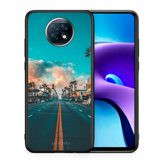 Θήκη Xiaomi Redmi Note 9T City Landscape από τη Smartfits με σχέδιο στο πίσω μέρος και μαύρο περίβλημα | Xiaomi Redmi Note 9T City Landscape case with colorful back and black bezels