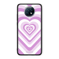 Thumbnail for Xiaomi Redmi Note 9T Lilac Hearts θήκη από τη Smartfits με σχέδιο στο πίσω μέρος και μαύρο περίβλημα | Smartphone case with colorful back and black bezels by Smartfits