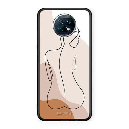 Xiaomi Redmi Note 9T LineArt Woman θήκη από τη Smartfits με σχέδιο στο πίσω μέρος και μαύρο περίβλημα | Smartphone case with colorful back and black bezels by Smartfits