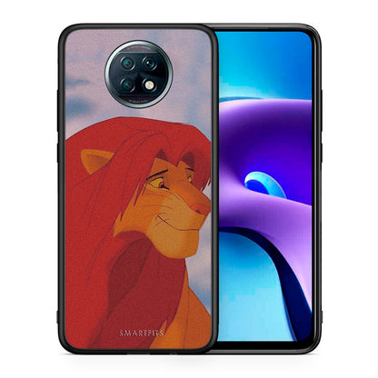 Θήκη Αγίου Βαλεντίνου Xiaomi Redmi Note 9T Lion Love 1 από τη Smartfits με σχέδιο στο πίσω μέρος και μαύρο περίβλημα | Xiaomi Redmi Note 9T Lion Love 1 case with colorful back and black bezels