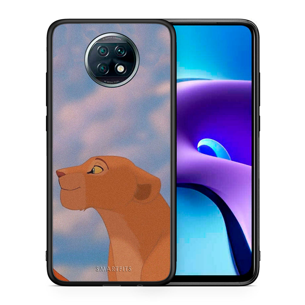 Θήκη Αγίου Βαλεντίνου Xiaomi Redmi Note 9T Lion Love 2 από τη Smartfits με σχέδιο στο πίσω μέρος και μαύρο περίβλημα | Xiaomi Redmi Note 9T Lion Love 2 case with colorful back and black bezels