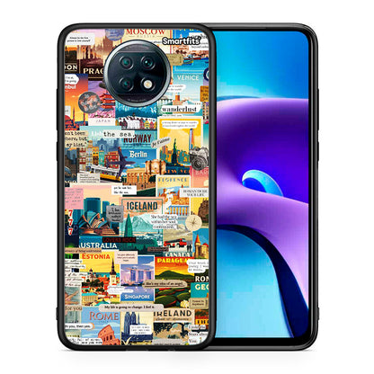 Θήκη Xiaomi Redmi Note 9T Live To Travel από τη Smartfits με σχέδιο στο πίσω μέρος και μαύρο περίβλημα | Xiaomi Redmi Note 9T Live To Travel case with colorful back and black bezels