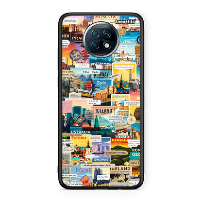 Xiaomi Redmi Note 9T Live To Travel θήκη από τη Smartfits με σχέδιο στο πίσω μέρος και μαύρο περίβλημα | Smartphone case with colorful back and black bezels by Smartfits