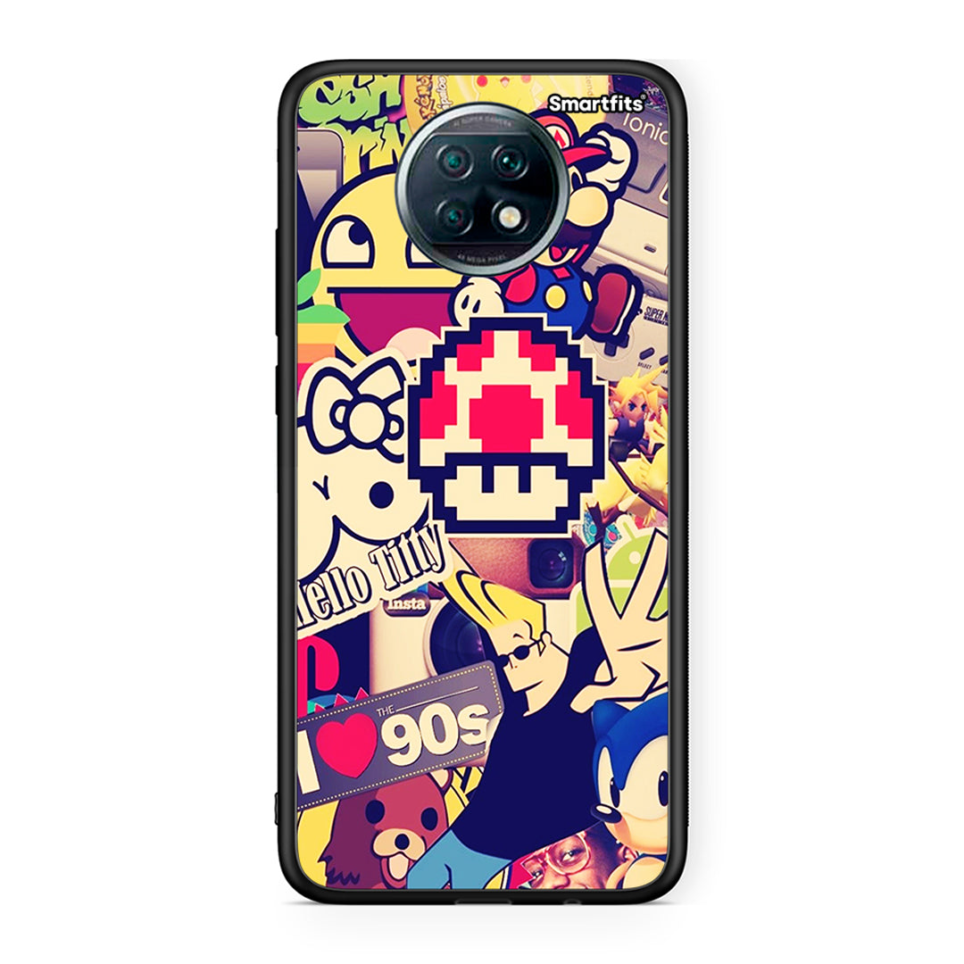 Xiaomi Redmi Note 9T Love The 90s θήκη από τη Smartfits με σχέδιο στο πίσω μέρος και μαύρο περίβλημα | Smartphone case with colorful back and black bezels by Smartfits
