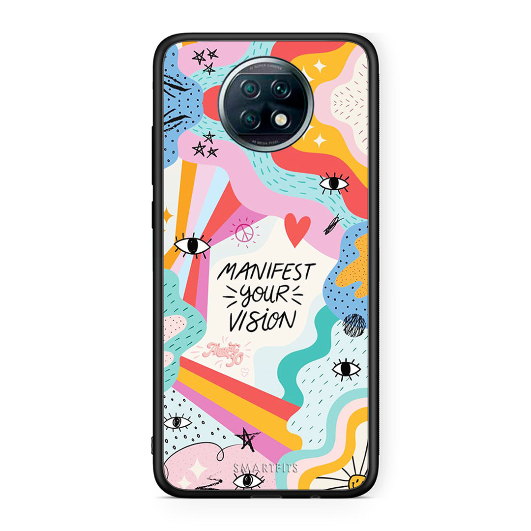 Xiaomi Redmi Note 9T Manifest Your Vision θήκη από τη Smartfits με σχέδιο στο πίσω μέρος και μαύρο περίβλημα | Smartphone case with colorful back and black bezels by Smartfits
