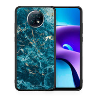 Thumbnail for Θήκη Xiaomi Redmi Note 9T Marble Blue από τη Smartfits με σχέδιο στο πίσω μέρος και μαύρο περίβλημα | Xiaomi Redmi Note 9T Marble Blue case with colorful back and black bezels