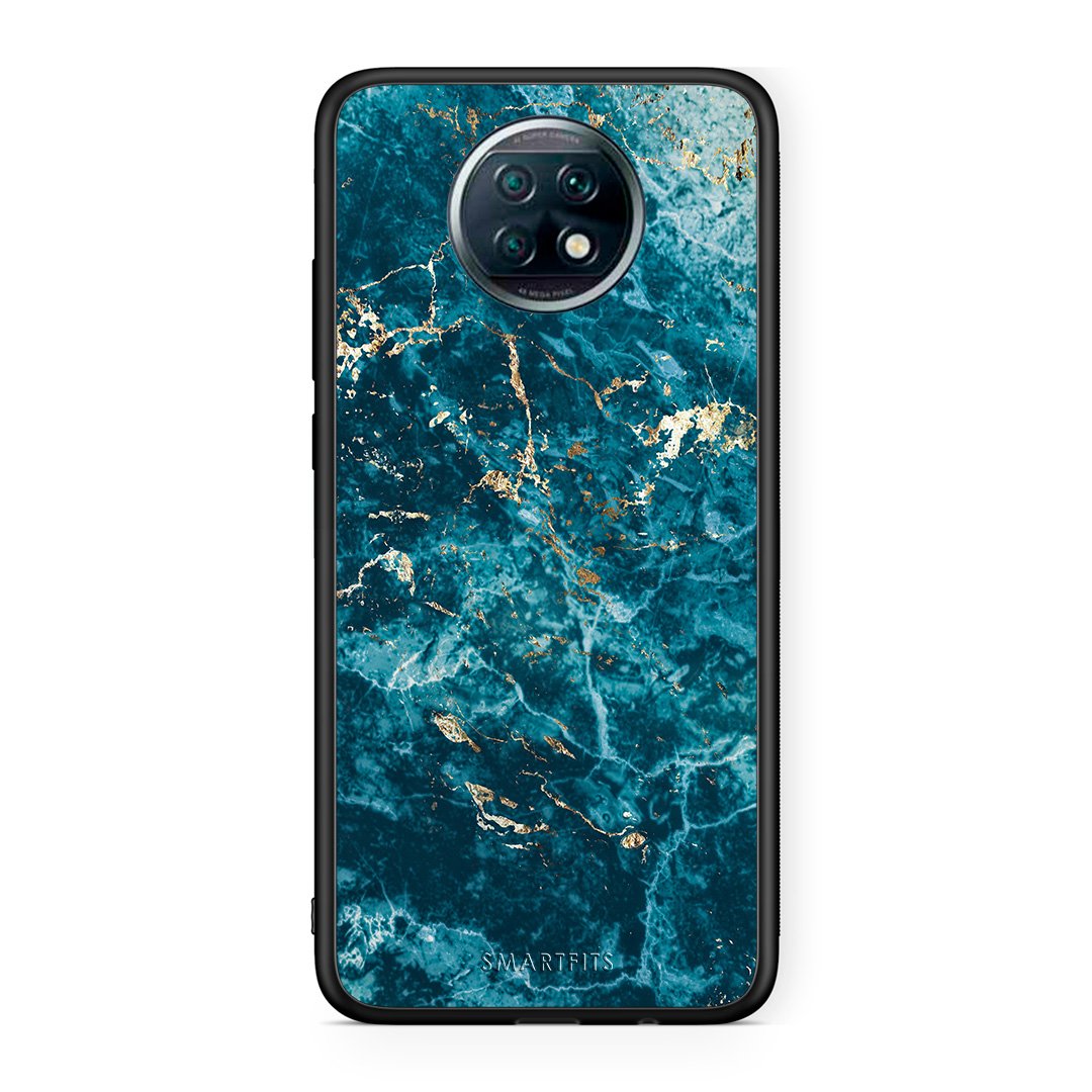 Xiaomi Redmi Note 9T Marble Blue θήκη από τη Smartfits με σχέδιο στο πίσω μέρος και μαύρο περίβλημα | Smartphone case with colorful back and black bezels by Smartfits