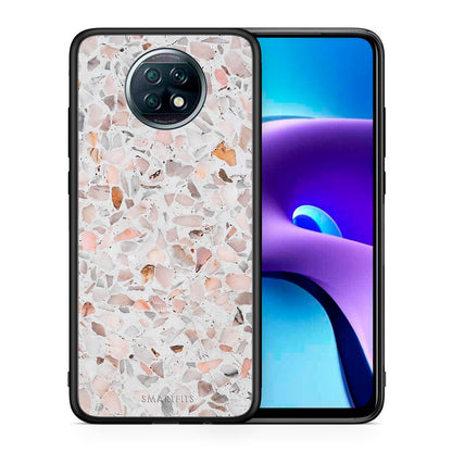 Θήκη Xiaomi Redmi Note 9T Marble Terrazzo από τη Smartfits με σχέδιο στο πίσω μέρος και μαύρο περίβλημα | Xiaomi Redmi Note 9T Marble Terrazzo case with colorful back and black bezels