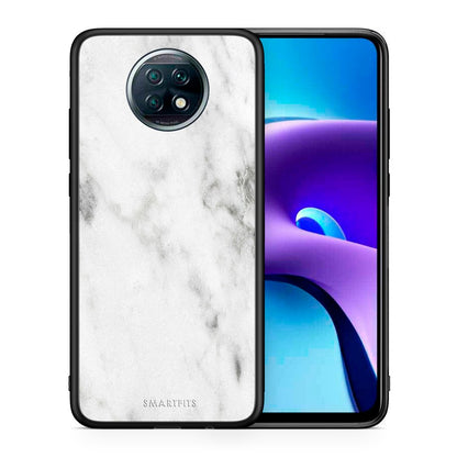 Θήκη Xiaomi Redmi Note 9T White Marble από τη Smartfits με σχέδιο στο πίσω μέρος και μαύρο περίβλημα | Xiaomi Redmi Note 9T White Marble case with colorful back and black bezels