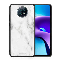 Thumbnail for Θήκη Xiaomi Redmi Note 9T White Marble από τη Smartfits με σχέδιο στο πίσω μέρος και μαύρο περίβλημα | Xiaomi Redmi Note 9T White Marble case with colorful back and black bezels
