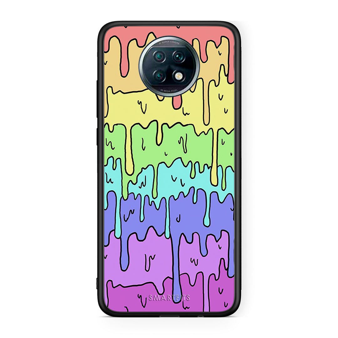 Xiaomi Redmi Note 9T Melting Rainbow θήκη από τη Smartfits με σχέδιο στο πίσω μέρος και μαύρο περίβλημα | Smartphone case with colorful back and black bezels by Smartfits
