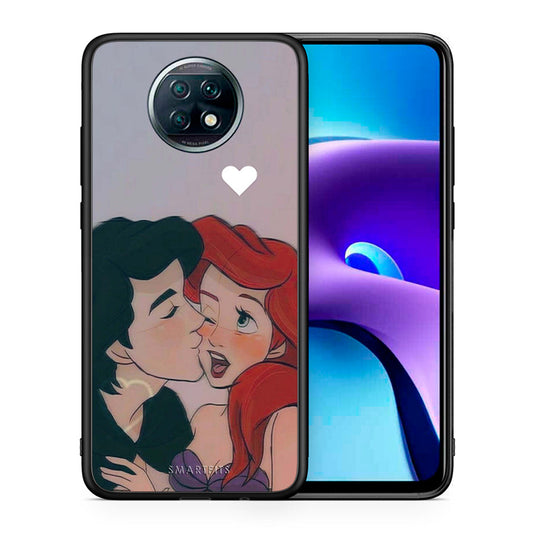 Θήκη Αγίου Βαλεντίνου Xiaomi Redmi Note 9T Mermaid Love από τη Smartfits με σχέδιο στο πίσω μέρος και μαύρο περίβλημα | Xiaomi Redmi Note 9T Mermaid Love case with colorful back and black bezels