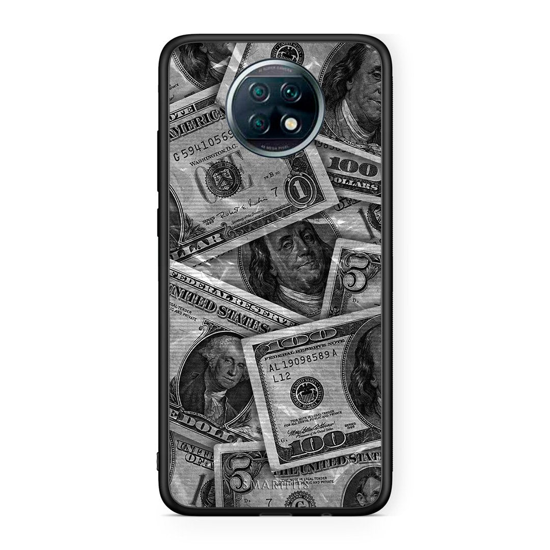 Xiaomi Redmi Note 9T Money Dollars θήκη από τη Smartfits με σχέδιο στο πίσω μέρος και μαύρο περίβλημα | Smartphone case with colorful back and black bezels by Smartfits