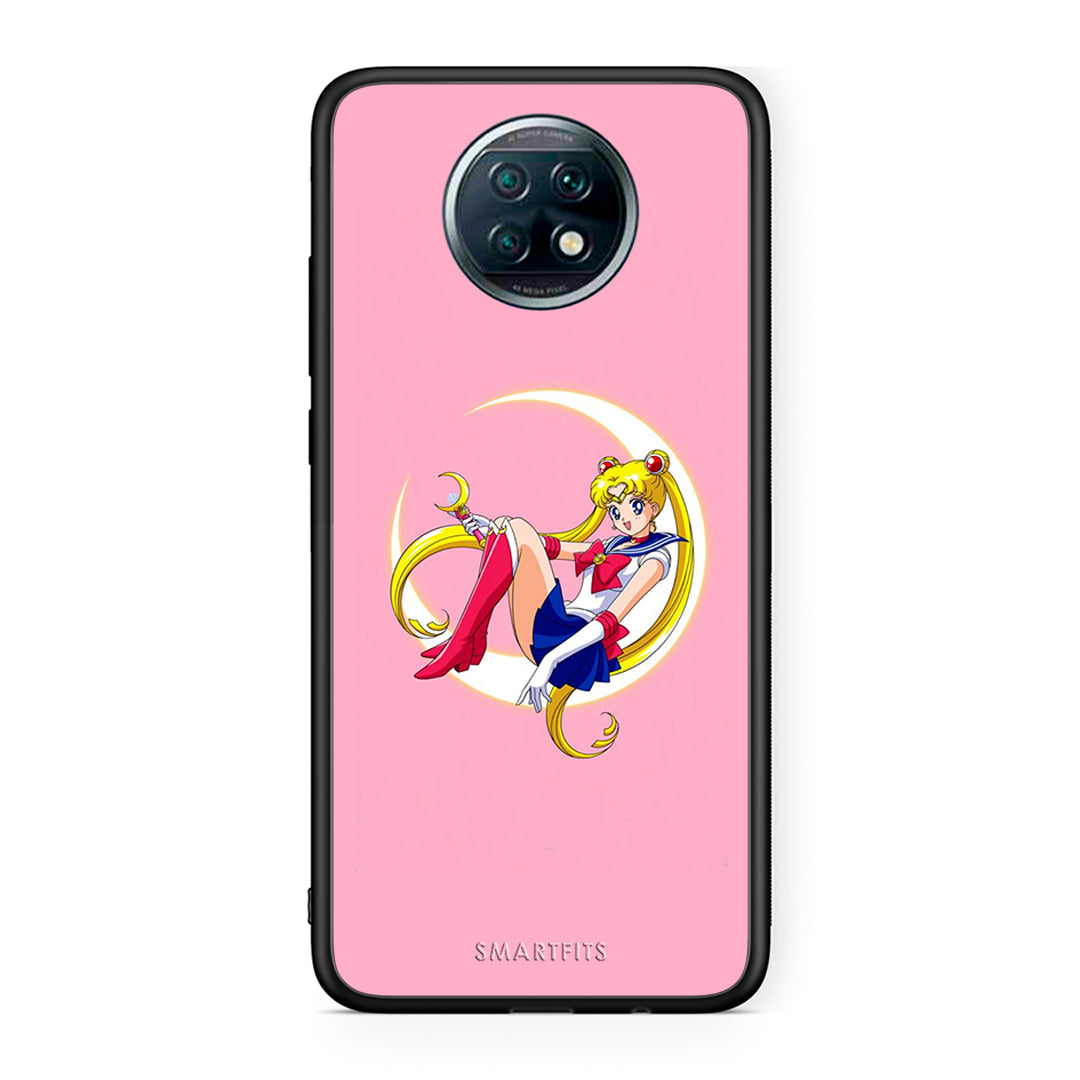 Xiaomi Redmi Note 9T Moon Girl θήκη από τη Smartfits με σχέδιο στο πίσω μέρος και μαύρο περίβλημα | Smartphone case with colorful back and black bezels by Smartfits
