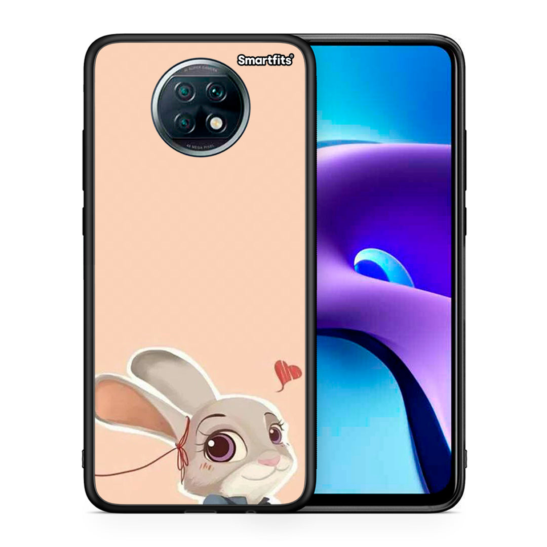 Θήκη Xiaomi Redmi Note 9T Nick Wilde And Judy Hopps Love 2 από τη Smartfits με σχέδιο στο πίσω μέρος και μαύρο περίβλημα | Xiaomi Redmi Note 9T Nick Wilde And Judy Hopps Love 2 case with colorful back and black bezels