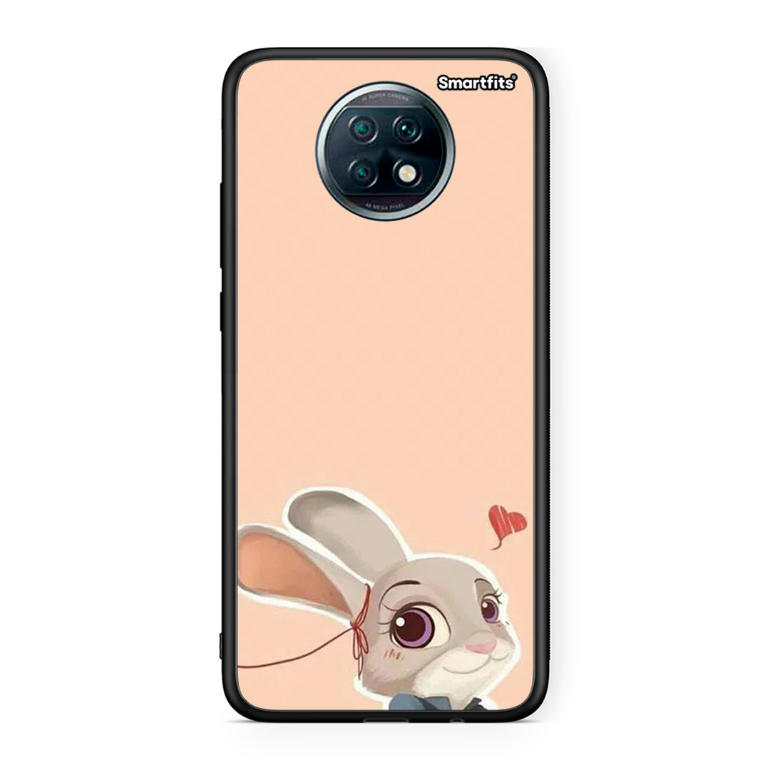 Xiaomi Redmi Note 9T Nick Wilde And Judy Hopps Love 2 θήκη από τη Smartfits με σχέδιο στο πίσω μέρος και μαύρο περίβλημα | Smartphone case with colorful back and black bezels by Smartfits