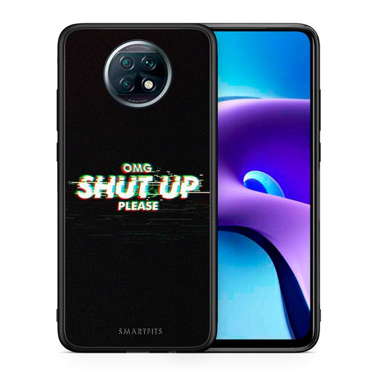 Θήκη Xiaomi Redmi Note 9T OMG ShutUp από τη Smartfits με σχέδιο στο πίσω μέρος και μαύρο περίβλημα | Xiaomi Redmi Note 9T OMG ShutUp case with colorful back and black bezels