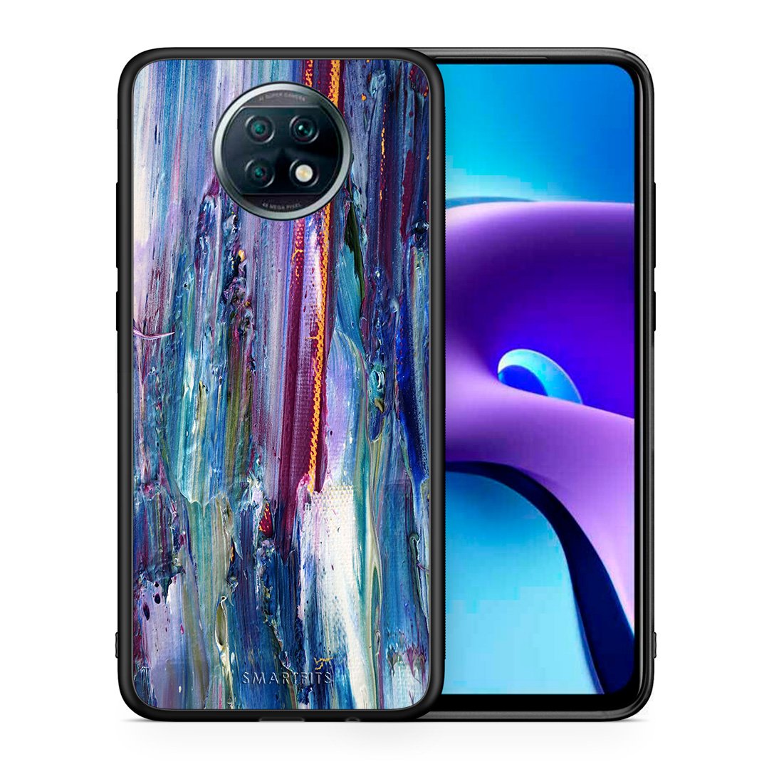 Θήκη Xiaomi Redmi Note 9T Winter Paint από τη Smartfits με σχέδιο στο πίσω μέρος και μαύρο περίβλημα | Xiaomi Redmi Note 9T Winter Paint case with colorful back and black bezels