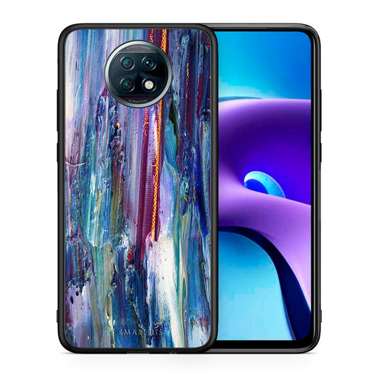 Θήκη Xiaomi Redmi Note 9T Winter Paint από τη Smartfits με σχέδιο στο πίσω μέρος και μαύρο περίβλημα | Xiaomi Redmi Note 9T Winter Paint case with colorful back and black bezels