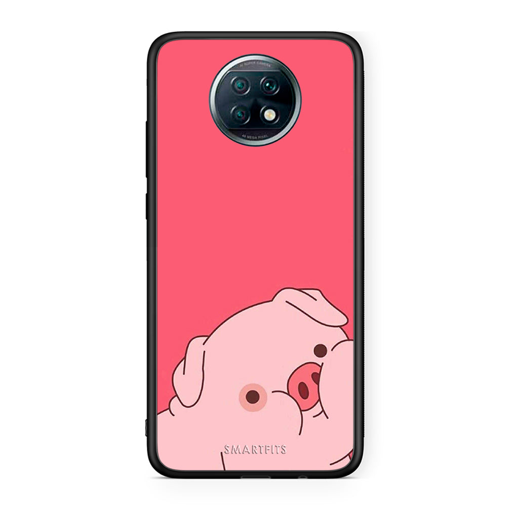 Xiaomi Redmi Note 9T Pig Love 1 Θήκη Αγίου Βαλεντίνου από τη Smartfits με σχέδιο στο πίσω μέρος και μαύρο περίβλημα | Smartphone case with colorful back and black bezels by Smartfits