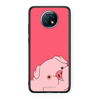 Thumbnail for Xiaomi Redmi Note 9T Pig Love 1 Θήκη Αγίου Βαλεντίνου από τη Smartfits με σχέδιο στο πίσω μέρος και μαύρο περίβλημα | Smartphone case with colorful back and black bezels by Smartfits