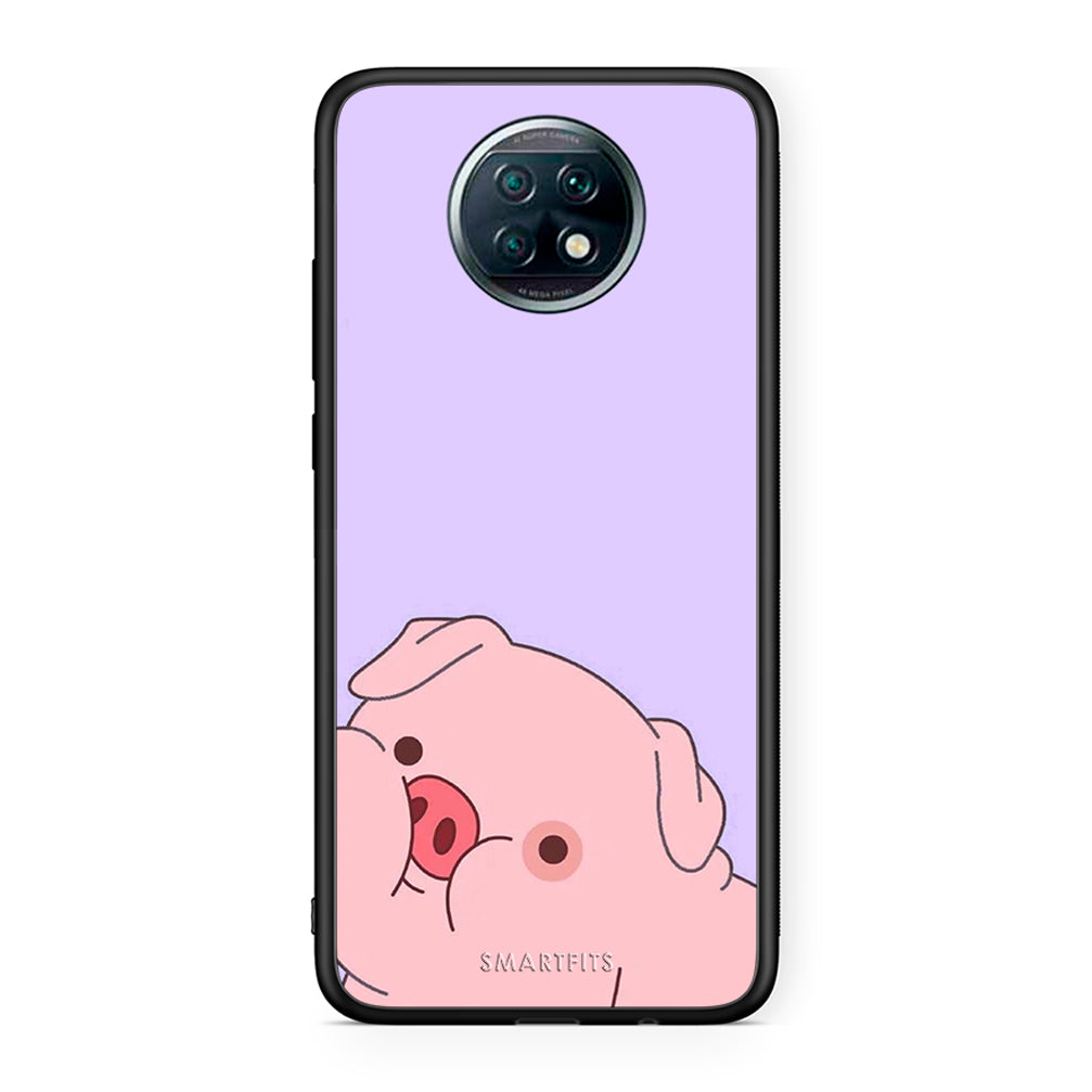 Xiaomi Redmi Note 9T Pig Love 2 Θήκη Αγίου Βαλεντίνου από τη Smartfits με σχέδιο στο πίσω μέρος και μαύρο περίβλημα | Smartphone case with colorful back and black bezels by Smartfits