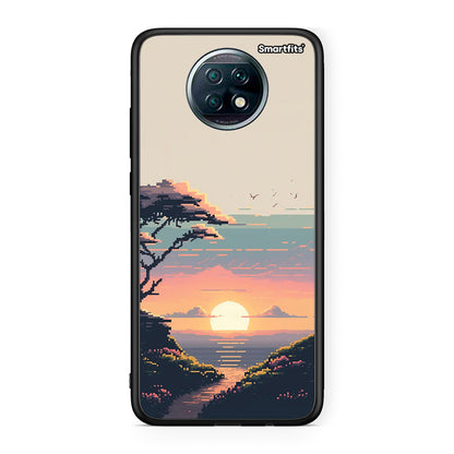 Xiaomi Redmi Note 9T Pixel Sunset Θήκη από τη Smartfits με σχέδιο στο πίσω μέρος και μαύρο περίβλημα | Smartphone case with colorful back and black bezels by Smartfits