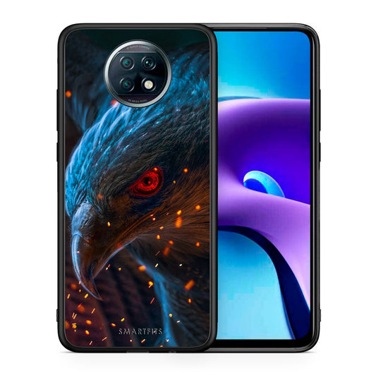 Θήκη Xiaomi Redmi Note 9T Eagle PopArt από τη Smartfits με σχέδιο στο πίσω μέρος και μαύρο περίβλημα | Xiaomi Redmi Note 9T Eagle PopArt case with colorful back and black bezels
