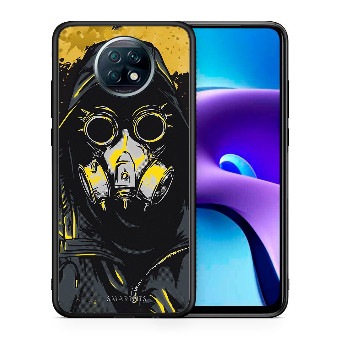Θήκη Xiaomi Redmi Note 9T Mask PopArt από τη Smartfits με σχέδιο στο πίσω μέρος και μαύρο περίβλημα | Xiaomi Redmi Note 9T Mask PopArt case with colorful back and black bezels