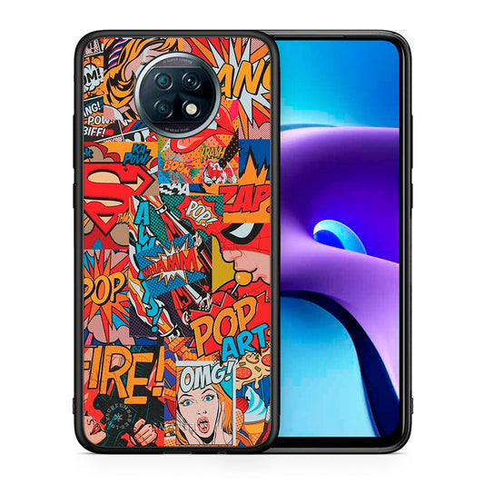 Θήκη Xiaomi Redmi Note 9T PopArt OMG από τη Smartfits με σχέδιο στο πίσω μέρος και μαύρο περίβλημα | Xiaomi Redmi Note 9T PopArt OMG case with colorful back and black bezels