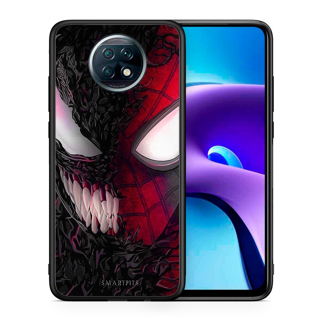 Θήκη Xiaomi Redmi Note 9T SpiderVenom PopArt από τη Smartfits με σχέδιο στο πίσω μέρος και μαύρο περίβλημα | Xiaomi Redmi Note 9T SpiderVenom PopArt case with colorful back and black bezels