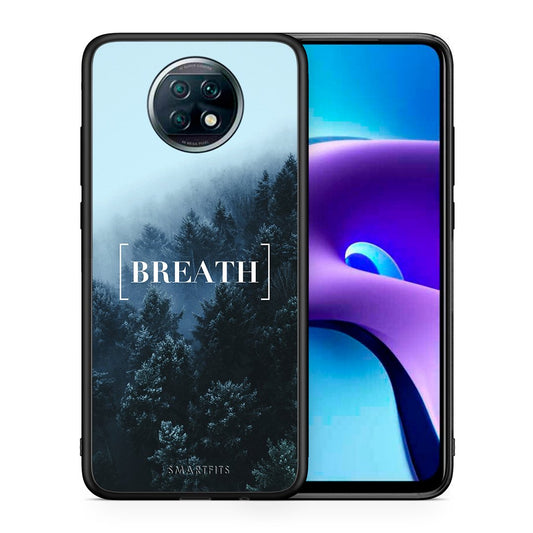 Θήκη Xiaomi Redmi Note 9T Breath Quote από τη Smartfits με σχέδιο στο πίσω μέρος και μαύρο περίβλημα | Xiaomi Redmi Note 9T Breath Quote case with colorful back and black bezels