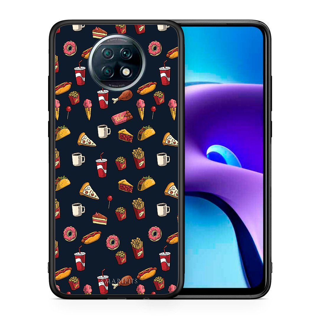 Θήκη Xiaomi Redmi Note 9T Hungry Random από τη Smartfits με σχέδιο στο πίσω μέρος και μαύρο περίβλημα | Xiaomi Redmi Note 9T Hungry Random case with colorful back and black bezels