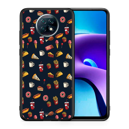 Θήκη Xiaomi Redmi Note 9T Hungry Random από τη Smartfits με σχέδιο στο πίσω μέρος και μαύρο περίβλημα | Xiaomi Redmi Note 9T Hungry Random case with colorful back and black bezels