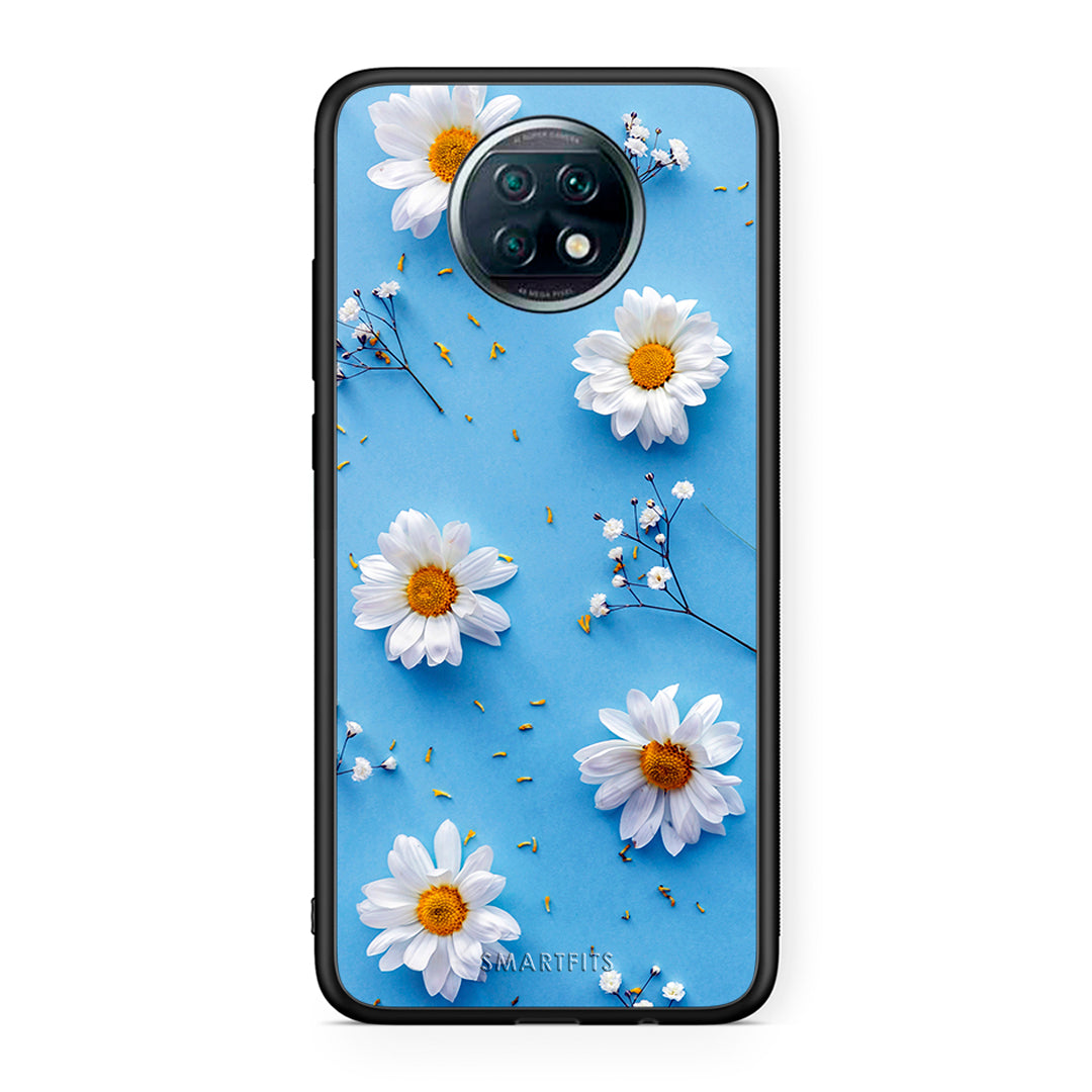 Xiaomi Redmi Note 9T Real Daisies θήκη από τη Smartfits με σχέδιο στο πίσω μέρος και μαύρο περίβλημα | Smartphone case with colorful back and black bezels by Smartfits