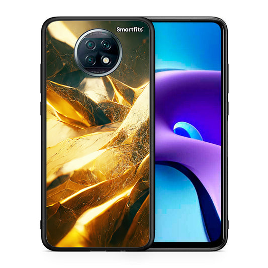 Θήκη Xiaomi Redmi Note 9T Real Gold από τη Smartfits με σχέδιο στο πίσω μέρος και μαύρο περίβλημα | Xiaomi Redmi Note 9T Real Gold case with colorful back and black bezels