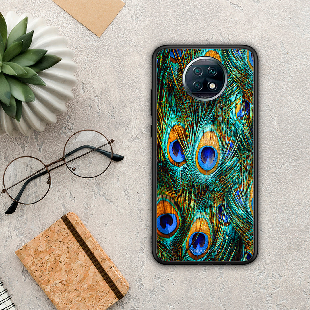 Real Peacock Feathers - Xiaomi Redmi Note 9T θήκη