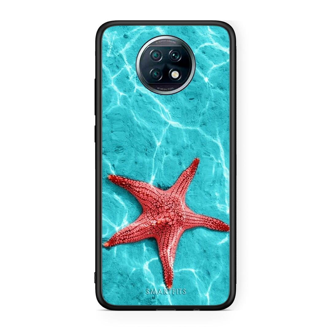 Xiaomi Redmi Note 9T Red Starfish Θήκη από τη Smartfits με σχέδιο στο πίσω μέρος και μαύρο περίβλημα | Smartphone case with colorful back and black bezels by Smartfits