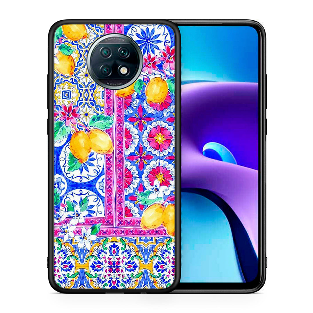 Θήκη Xiaomi Redmi Note 9T Retro Spring από τη Smartfits με σχέδιο στο πίσω μέρος και μαύρο περίβλημα | Xiaomi Redmi Note 9T Retro Spring case with colorful back and black bezels